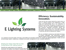 Tablet Screenshot of elightingsystems.com